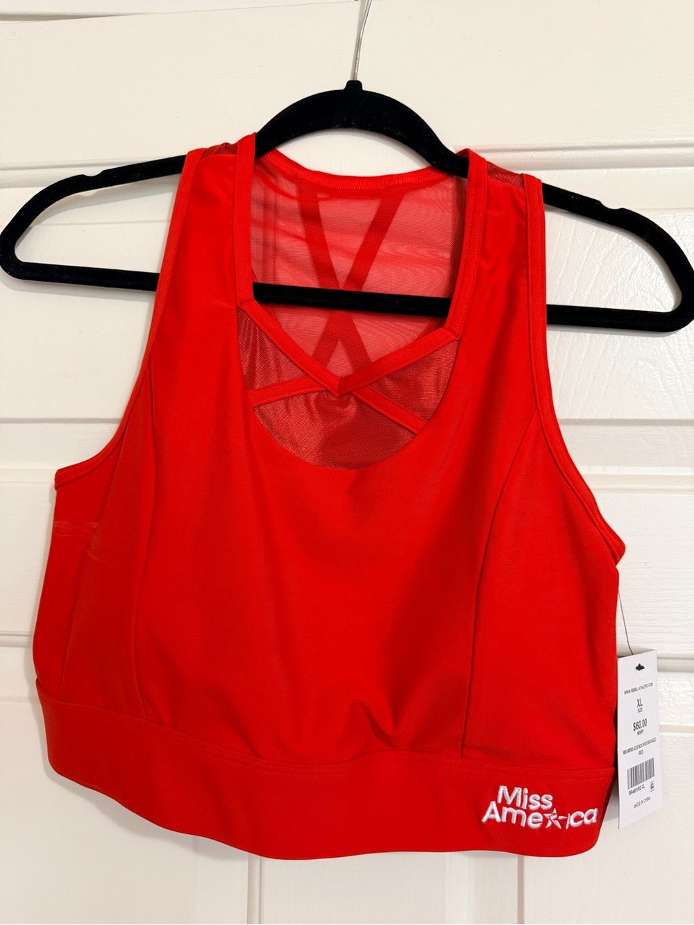 Rebel Athletic x Miss America Collection - Red Sports Bra